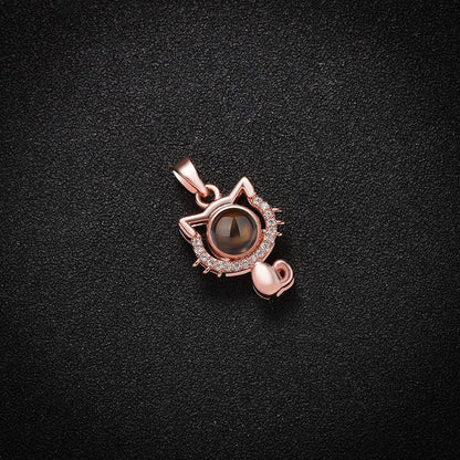 Custom Purrfect Memories Hidden Photo Necklace