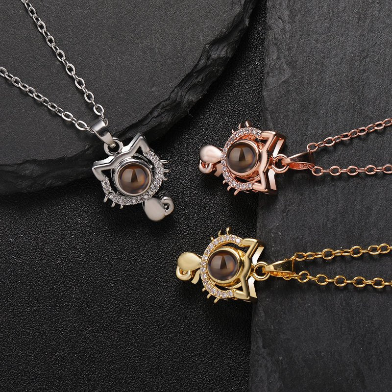 Custom Purrfect Memories Hidden Photo Necklace