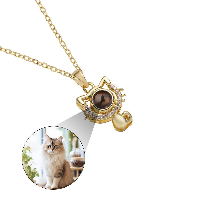 Custom Purrfect Memories Hidden Photo Necklace