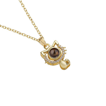 Custom Purrfect Memories Hidden Photo Necklace