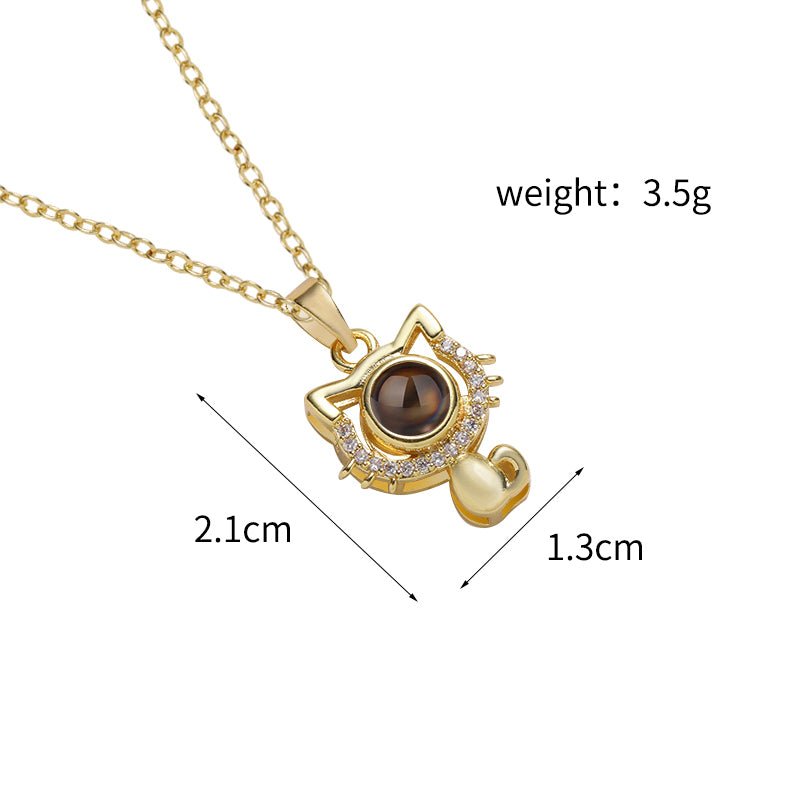 Custom Purrfect Memories Hidden Photo Necklace