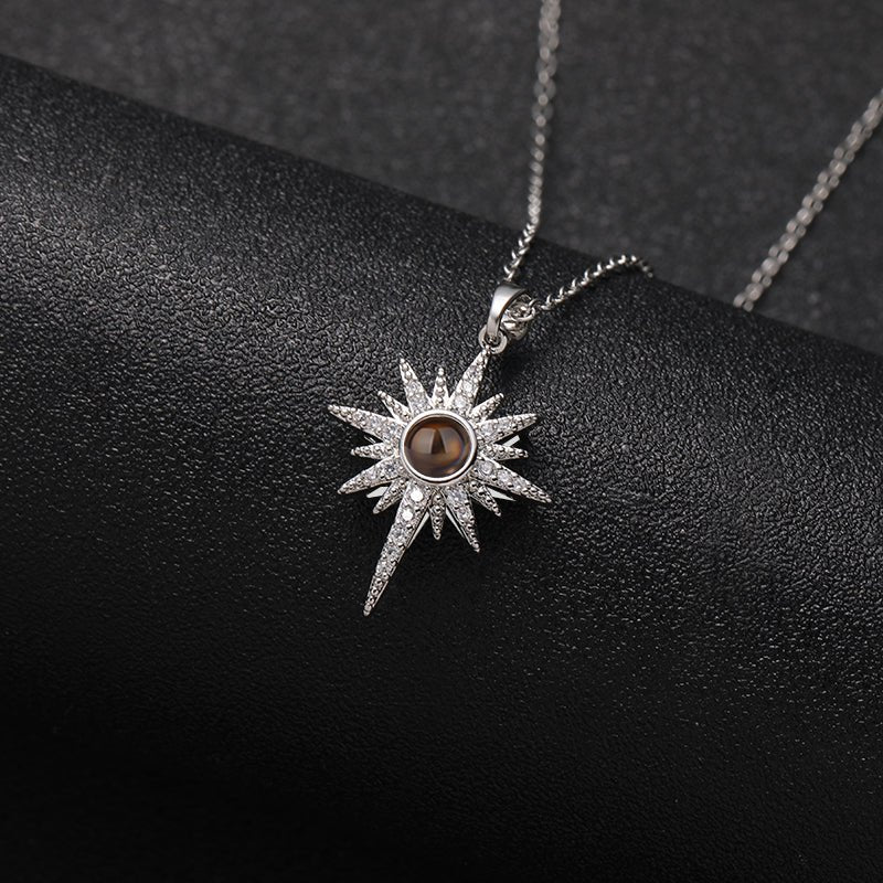 Custom Stellar Radiance Hidden Photo Necklace
