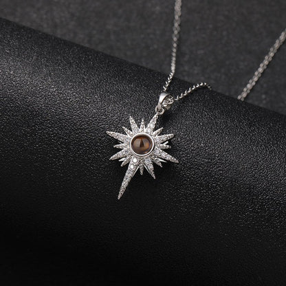 Custom Stellar Radiance Hidden Photo Necklace