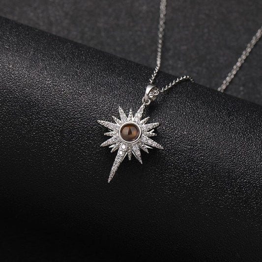 Custom Stellar Radiance Hidden Photo Necklace