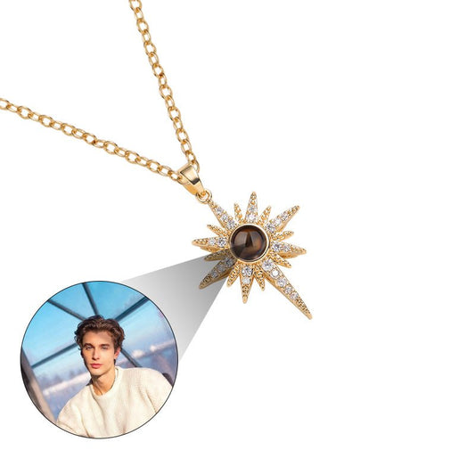 Custom Stellar Radiance Hidden Photo Necklace