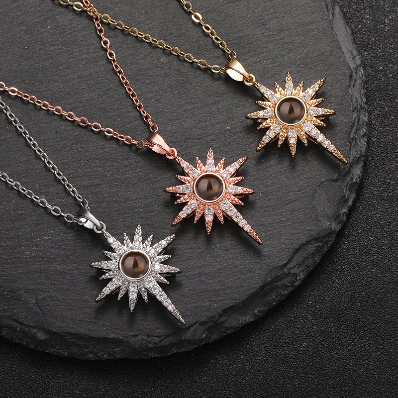 Custom Stellar Radiance Hidden Photo Necklace