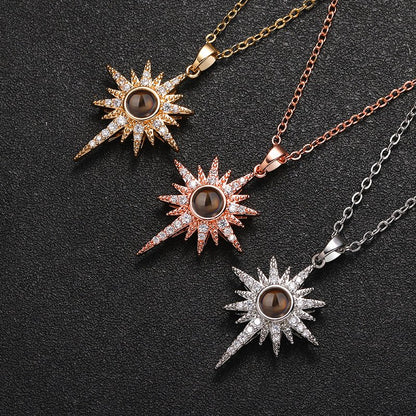 Custom Stellar Radiance Hidden Photo Necklace