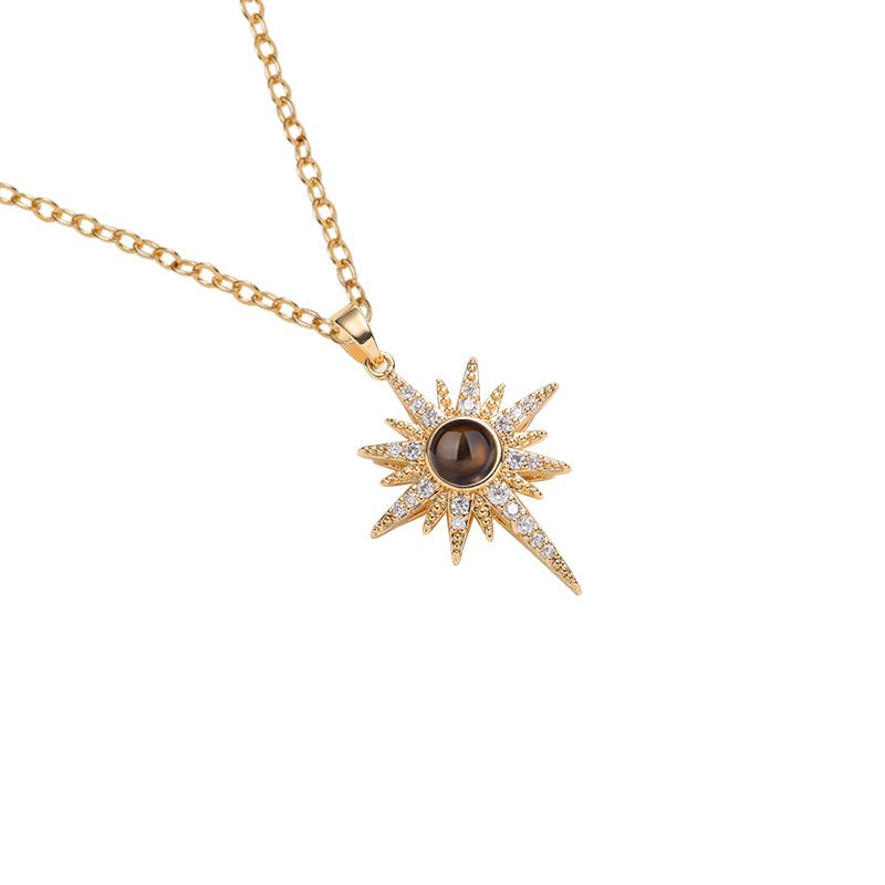 Custom Stellar Radiance Hidden Photo Necklace
