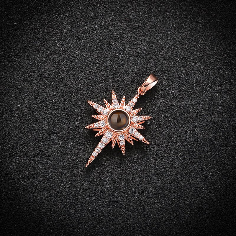 Custom Stellar Radiance Hidden Photo Necklace