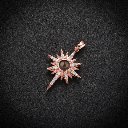 Custom Stellar Radiance Hidden Photo Necklace