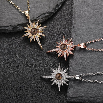 Custom Stellar Radiance Hidden Photo Necklace