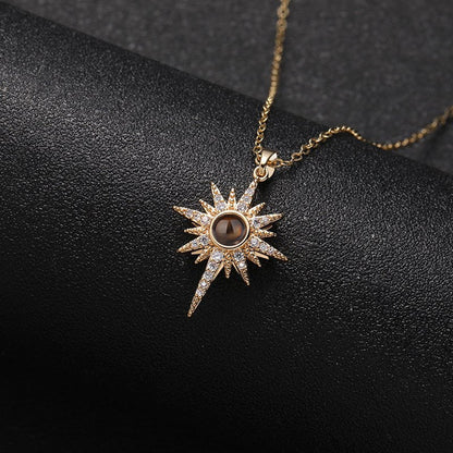 Custom Stellar Radiance Hidden Photo Necklace