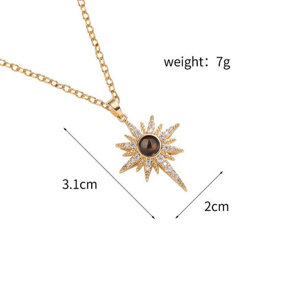 Custom Stellar Radiance Hidden Photo Necklace