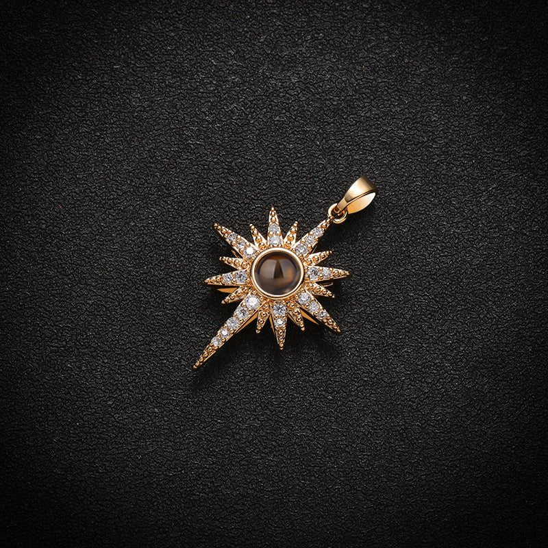 Custom Stellar Radiance Hidden Photo Necklace