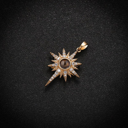 Custom Stellar Radiance Hidden Photo Necklace