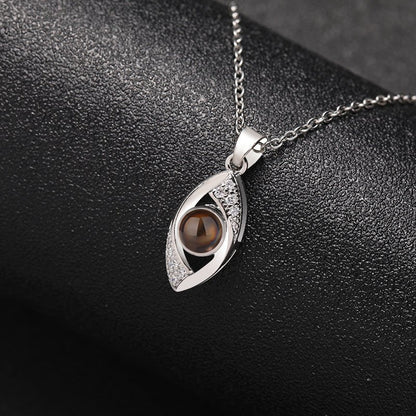 Custom Symbolic Gaze Hidden Photo Necklace