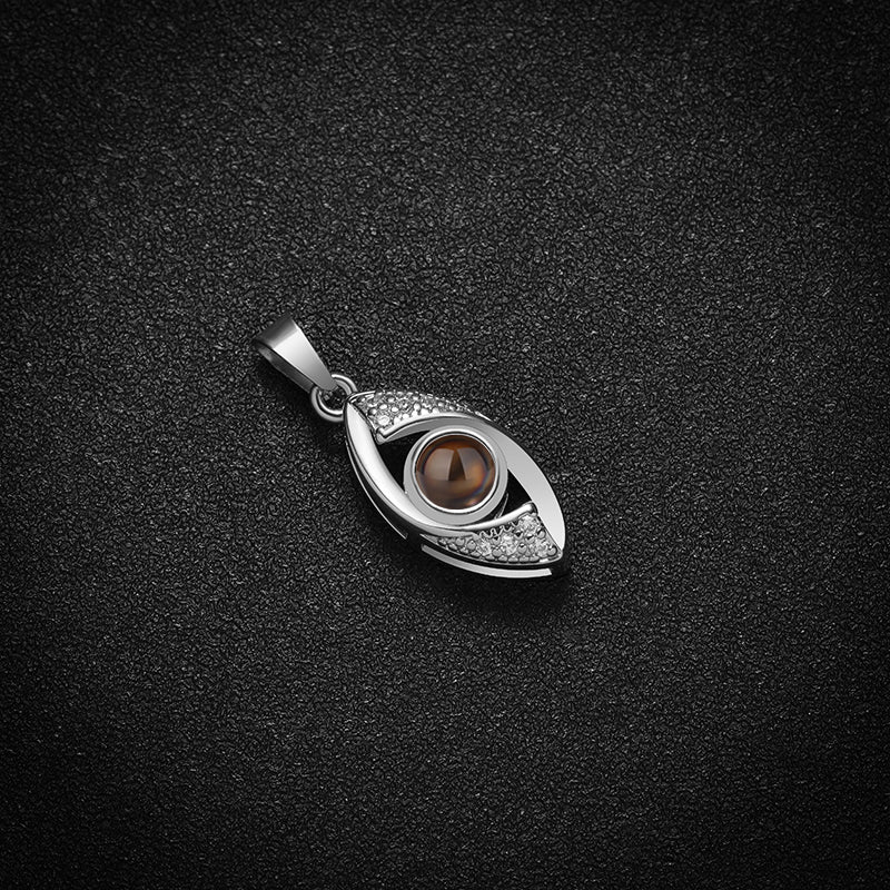 Custom Symbolic Gaze Hidden Photo Necklace