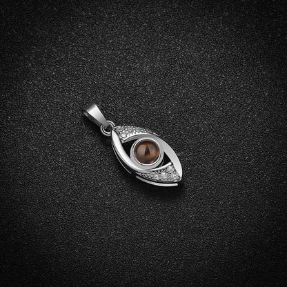 Custom Symbolic Gaze Hidden Photo Necklace