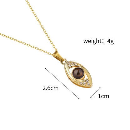 Custom Symbolic Gaze Hidden Photo Necklace