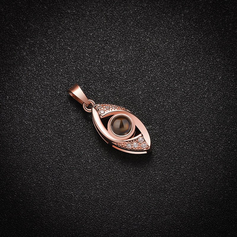 Custom Symbolic Gaze Hidden Photo Necklace