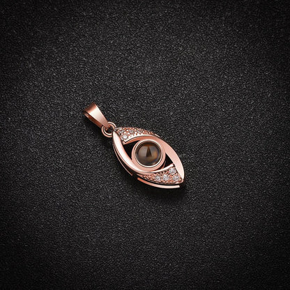Custom Symbolic Gaze Hidden Photo Necklace