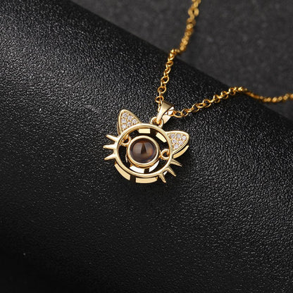 Custom Whiskered Memories Hidden Photo Necklace