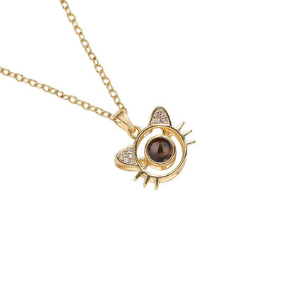 Custom Whiskered Memories Hidden Photo Necklace