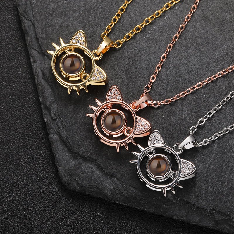 Custom Whiskered Memories Hidden Photo Necklace