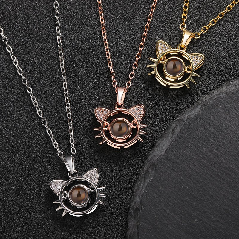 Custom Whiskered Memories Hidden Photo Necklace