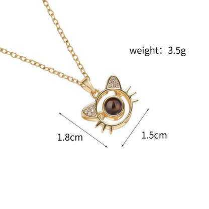 Custom Whiskered Memories Hidden Photo Necklace