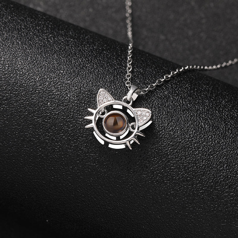 Custom Whiskered Memories Hidden Photo Necklace