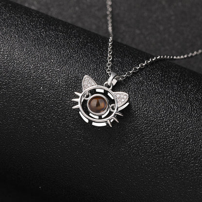 Custom Whiskered Memories Hidden Photo Necklace
