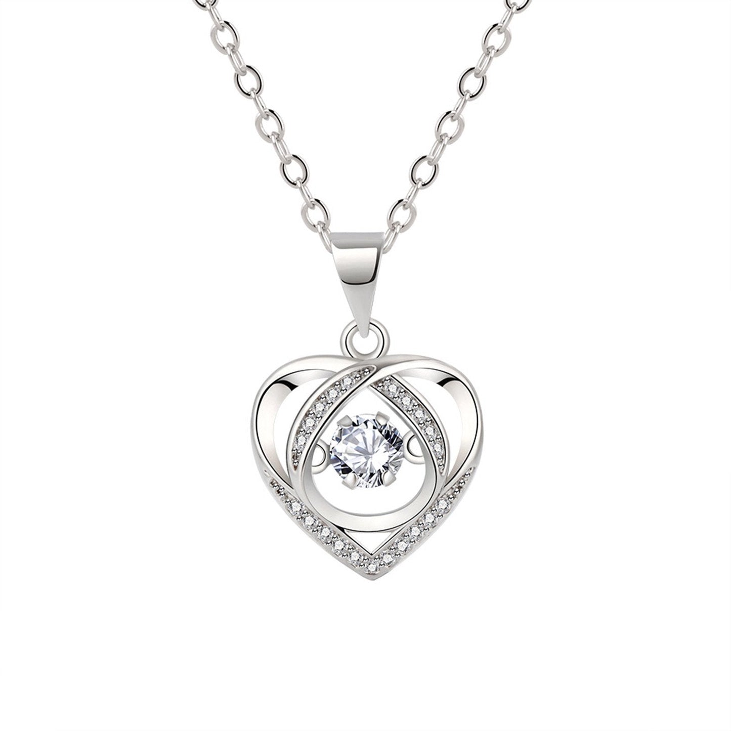 Regalo de San Valentín: Collar de cristal con forma de corazón palpitante