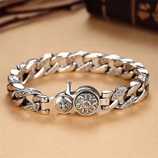 Pulsera de creatividad Vajra con doble dorje Om Mani Padme Hum del Tíbet con piedras de Buda