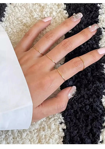 Dainty 18 Gold & Silver Rings