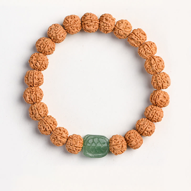 Buddha-Steine ​​Tibet Rudraksha Bodhi Samen Reichtum Glücksbringer Armband