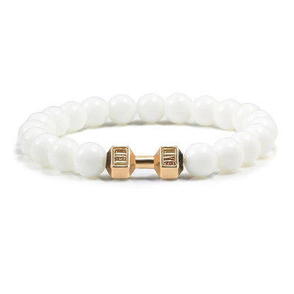 Dumbbell Charm Bead Bracelet