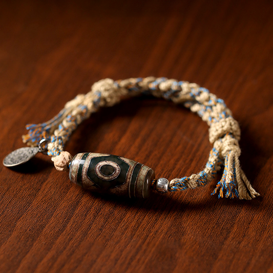 Divine Protection & Prosperity Tibetan Dzi Bracelet