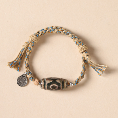 Divine Protection & Prosperity Tibetan Dzi Bracelet