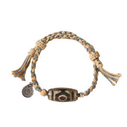 Divine Protection & Prosperity Tibetan Dzi Bracelet