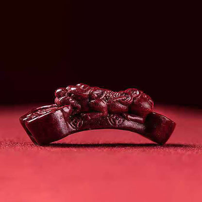 Pulsera trenzada de PiXiu Cinabrio para la Riqueza y la Suerte, hecha a mano con piedras de Buda 