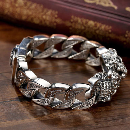 Pulsera de cadena de equilibrio curativa con diseño de leopardo y piedras de Buda