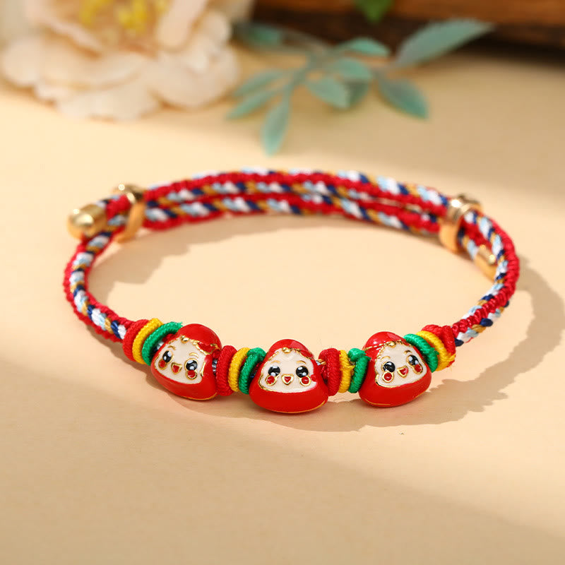 Buddha Steine ​​Bunte Seil Zongzi Muster Glück Handgemachte Kind Erwachsene Armband