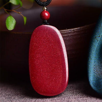 Colgante de collar con bendición de cinabrio natural con forma de calabaza del zodiaco chino Yin Yang de Buda sonriente con piedras de Buda 