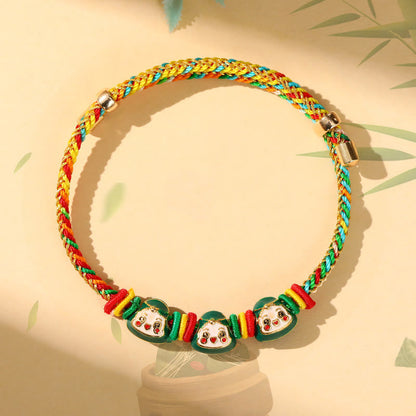 Buddha Steine ​​Bunte Seil Zongzi Muster Glück Handgemachte Kind Erwachsene Armband