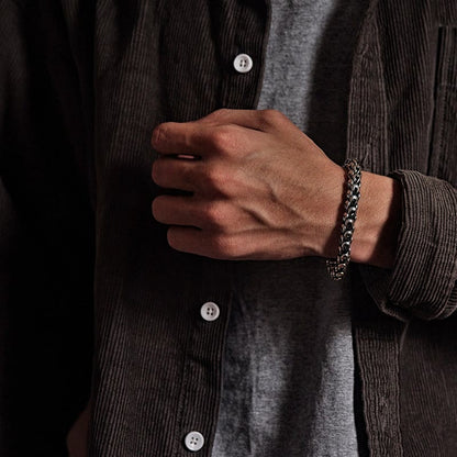 Buddha Stones Retro Drachenschuppenmuster Erfolgsstärke Armband