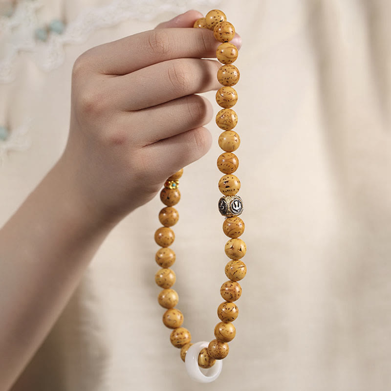 Pulsera de doble vuelta con semillas de Bodhi de rata y oro púrpura tibetano natural con piedras de Buda