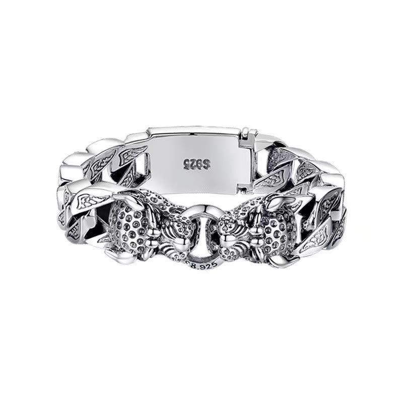 Pulsera de cadena de equilibrio curativa con diseño de leopardo y piedras de Buda