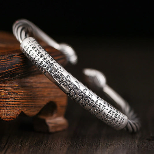 Buddha-Steine ​​tibetischen Om Mani Padme Hum Herz Sutra Reinheit Manschette Armband