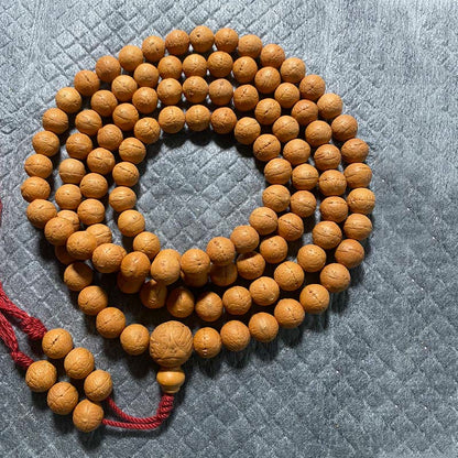 Pulsera con borlas de 108 cuentas de Mala Bodhi de Nepal, con semillas de Buda y riqueza 